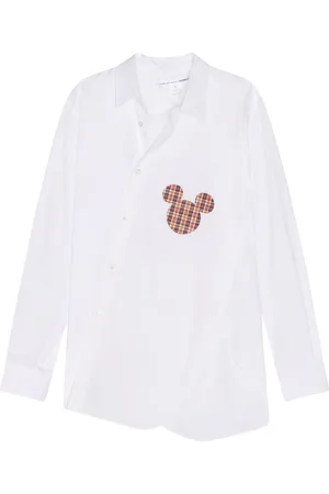Comme des Garçons Poplin Mickey Digital Shirt in White