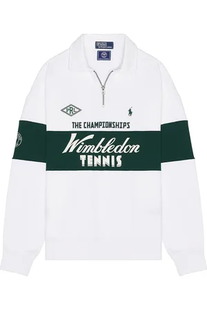 Ralph Lauren Wimbledon 1/2 Zip Pullover in White