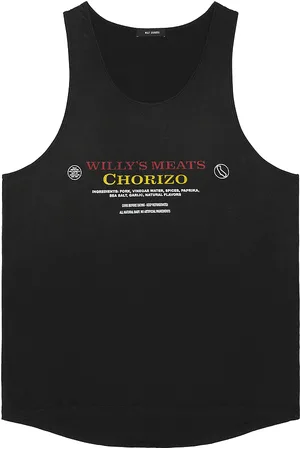 Willy chavarria Chorizo Destroyed Tank Top in Black