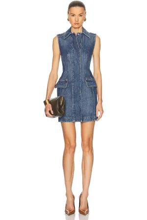 Sportmax Carabo Denim Dress in Blue