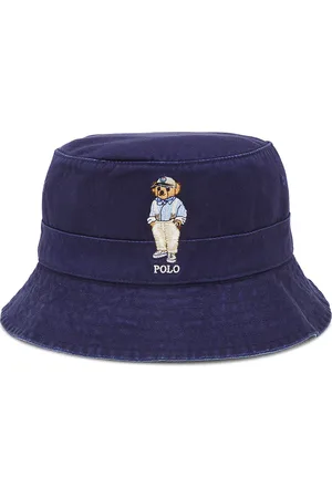 Ralph Lauren Bear Bucket Hat in Blue