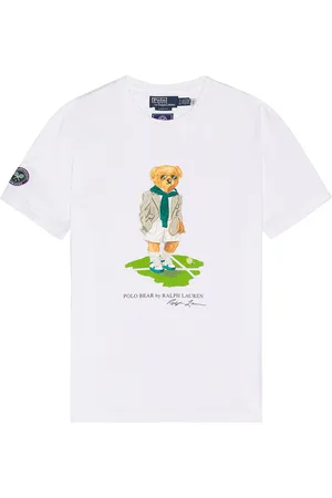 Ralph Lauren Short Sleeve Wimbledon Novelty Bear T-Shirt in White