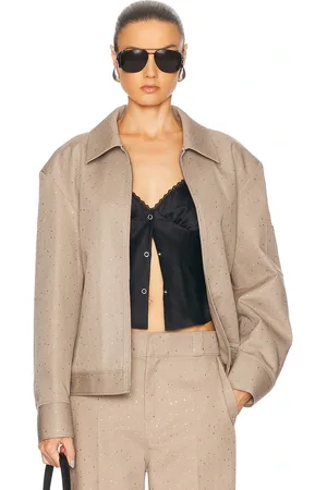 Alexander Wang Boxy Workwear Jacket in Taupe