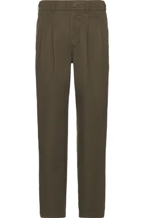 WAO Double Pleated Chino Pant in Green