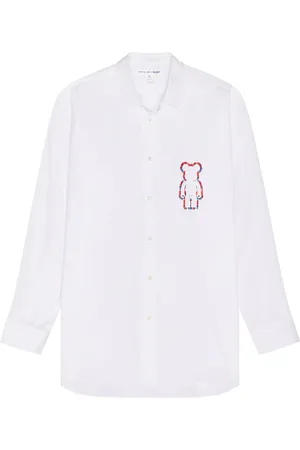 Comme des Garçons X BearBrick Digital Print Shirt in White