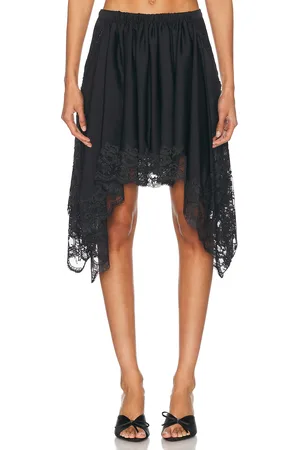 Paco rabanne Satin Lace Skirt in