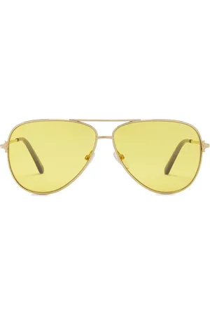 Emilio Pucci Aviator Sunglasses in Metallic Gold