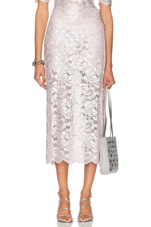 Paco rabanne Lace Midi Skirt in Blush
