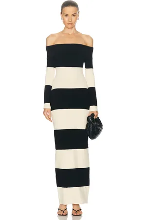 POSSE Theo Off The Shoulder Dress in Black