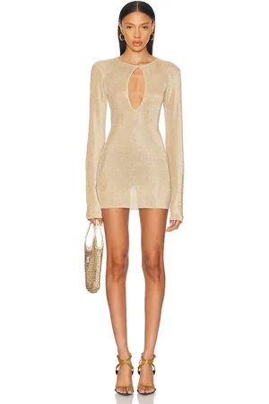 SER.O.YA Emeri Metallic Mini Dress in Metallic