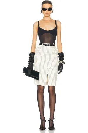 Helsa Sheer Knit Bodysuit in