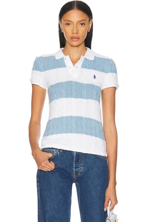 Ralph Lauren Short Sleeve Polo Top in Baby Blue