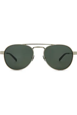 Saint Laurent Aviator Sunglasses in Metallic