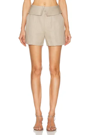 Frame Foldover Short in Taupe