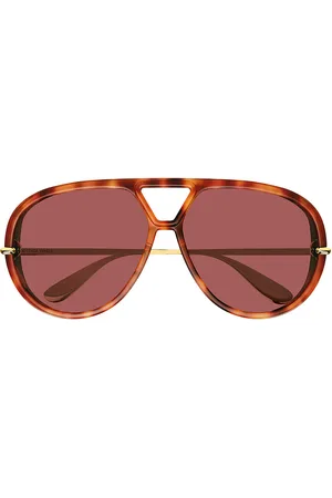 Bottega Veneta Pilot Sunglasses in Brown