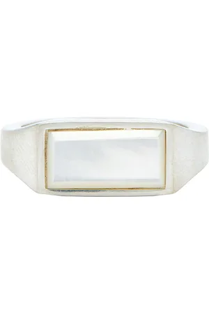 Serge DeNimes Mother Of Pearl Rectangle Ring in Metallic