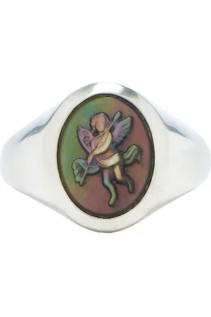 Serge DeNimes Cherub Cameo Ring in Metallic