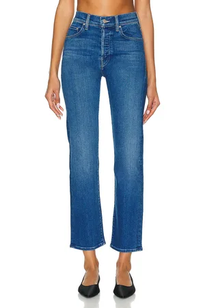 Mother High Waisted Hiker Hover in Denim-Dark
