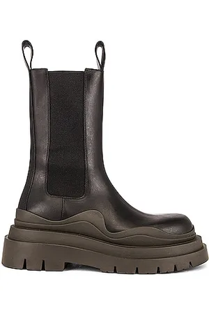 Black & Brown Tire Chelsea Boots