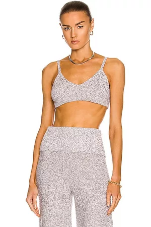 Elsa wool-blend knit bra in beige - Simkhai