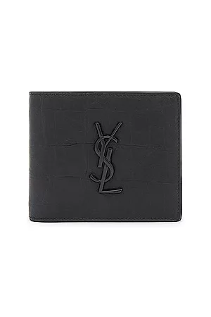 Portadoll Leather Money Clip Wallet in Black - Saint Laurent