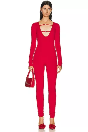 BLUMARINE Knitted Catsuit in Red