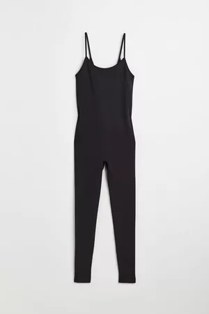 H&M THERMOLITE® ribbed jumpsuit - Black