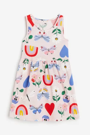 H&M Girls Printed Dresses - Patterned cotton dress - Pink