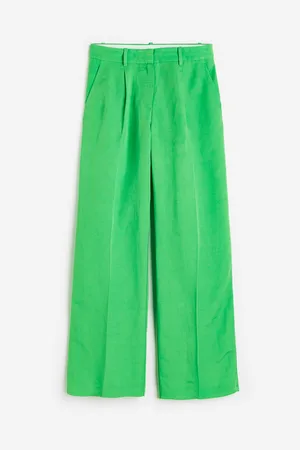 H&M Wide linen-blend trousers