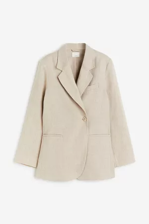 H&M Double-breasted linen blazer