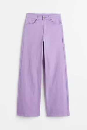 Mauve Solid Velvet Trousers