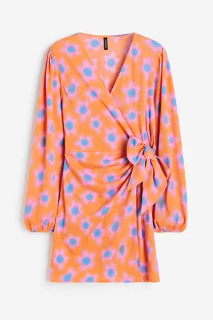 H&M Balloon-sleeved wrap dress