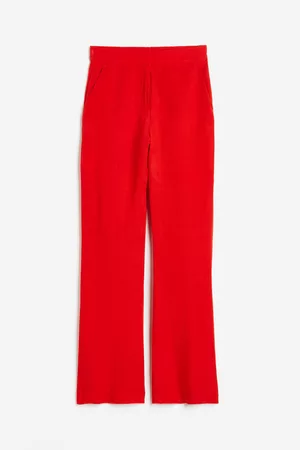 H&M Flared linen-blend trousers
