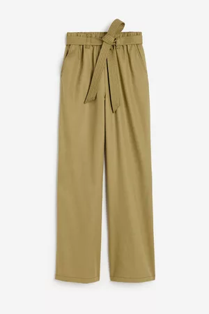H&M Tie-belt lyocell trousers