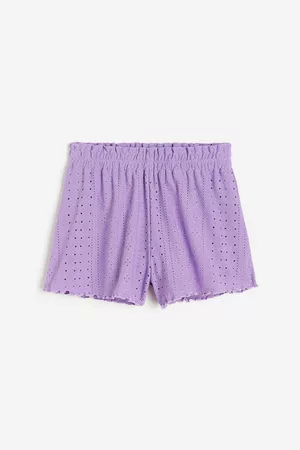 Miss Grant Kids pleated belted shorts - Purple