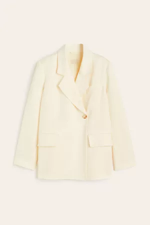 H&M Double-breasted linen-blend blazer