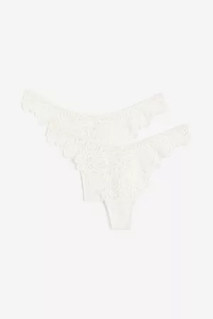 H&M 2-pack lace thong briefs