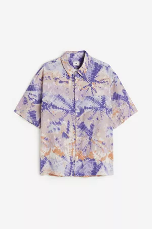 H&M Relaxed Fit Short-sleeved linen-blend shirt