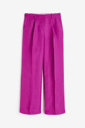H&M Wide linen-blend trousers