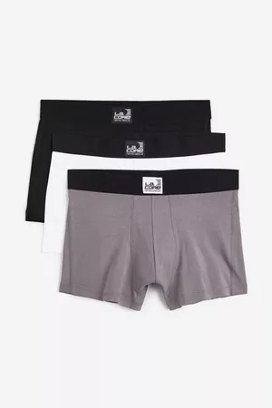 H&M Men Swimming Trunks - 3-pack Xtra Life™ short trunks - Grey