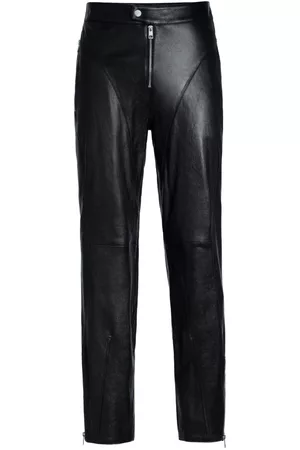 H&M Men Leather Trousers - Leather biker trousers