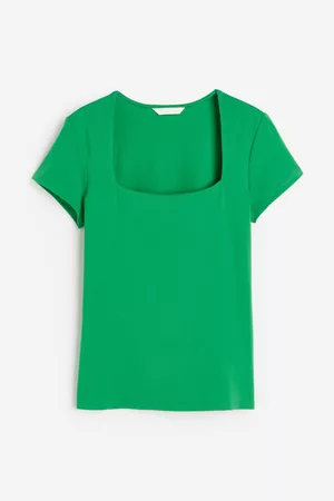 H&M Women V neck t-shirts - Square-neck top
