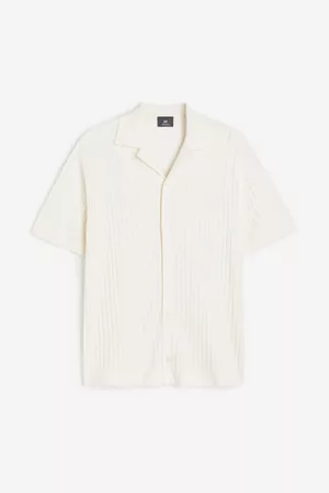 H&M Regular Fit Rib-knit resort shirt