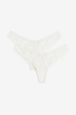 H&M 2-pack lace Brazilian briefs