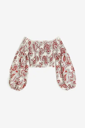 H&M Smocked off-the-shoulder top