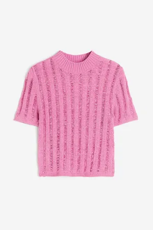 H&M Ladder-stitch-look knitted top