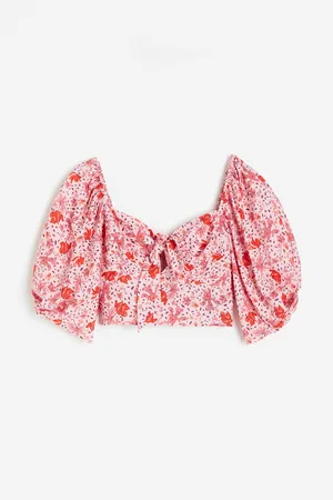H&M Tie-detail cropped top