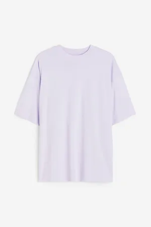 Men - Purple Oversized Fit T-Shirt - Size: M - H&M