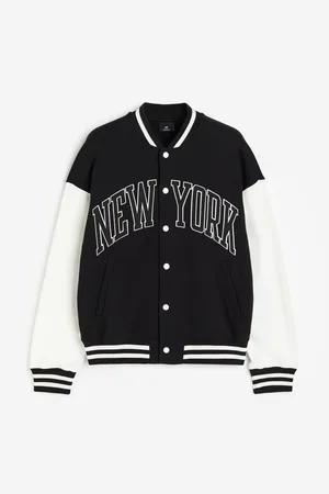 HUGO - Regular-fit varsity jacket with velvet badges