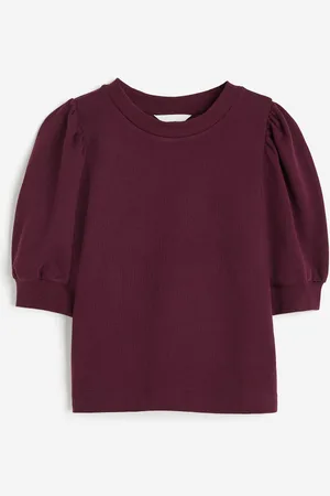 H and m on sale puff sleeve sweatshirt